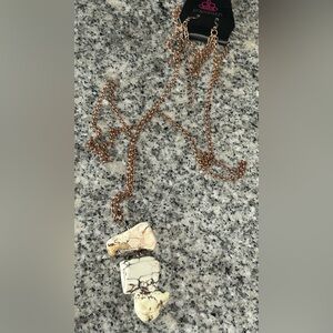 Paparazzi Elegant Cream and Brown Necklace
